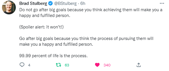 Brad Stulburg Tweet